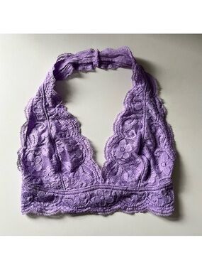 Urban Outfitters Lavender Lace Halter Bralette | Size Small